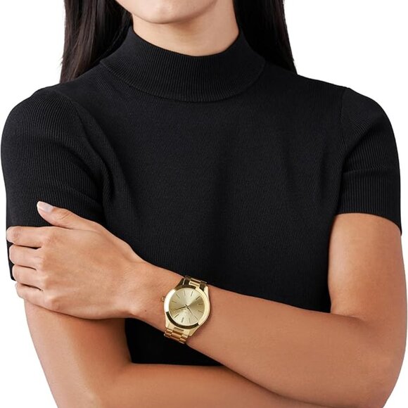 MICHAEL KORS Slim Runway Gold-Tone Stainless Steel Watch - Picture 5 of 12